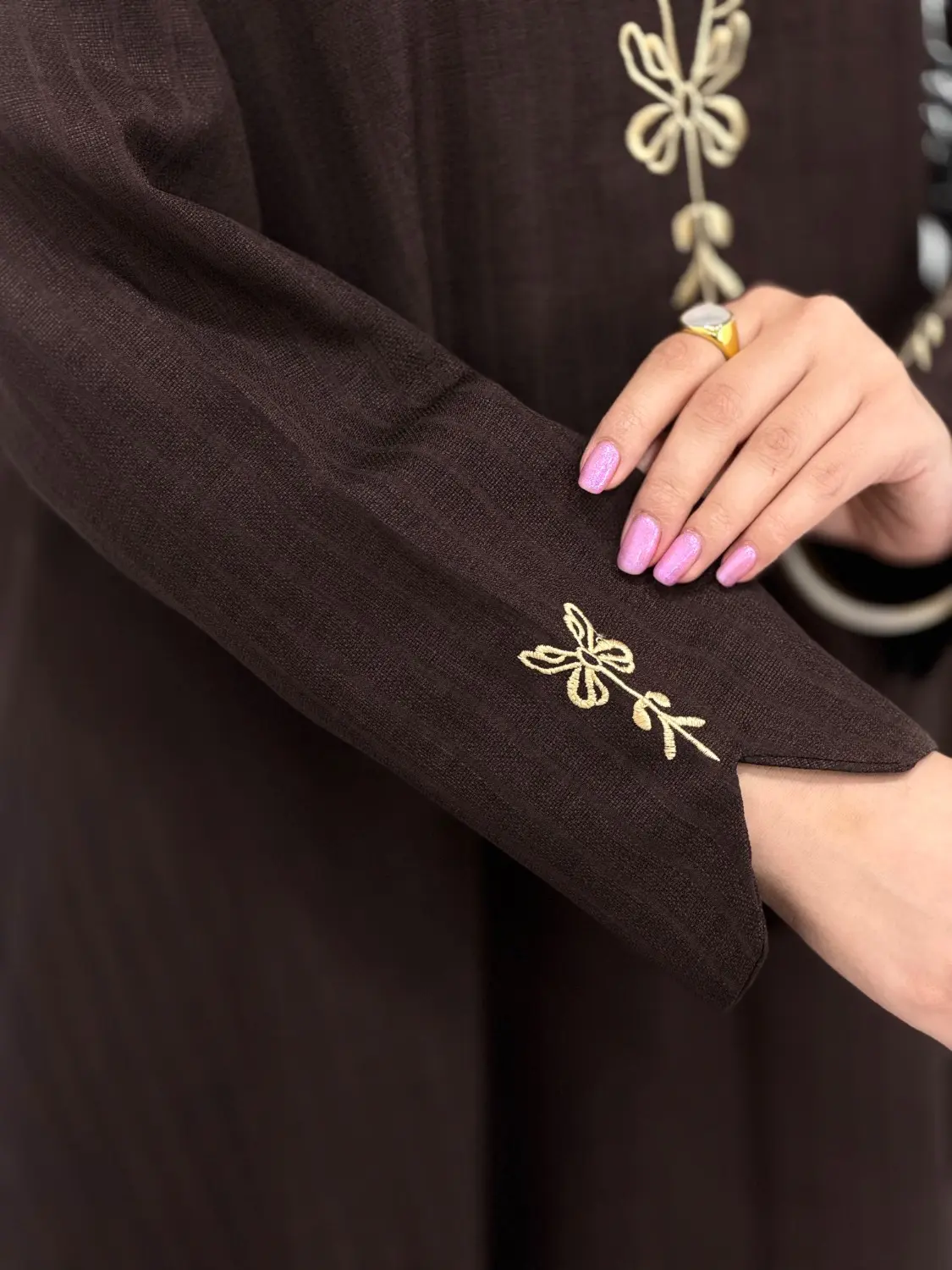 پیراهن بلند سوپرکلوش گلدوزی مهشاد